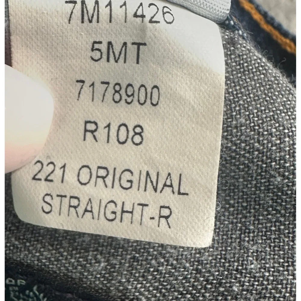 Lucky Brand 221 Original Straight Jeans Mens 36x32 Blue Medium Wash